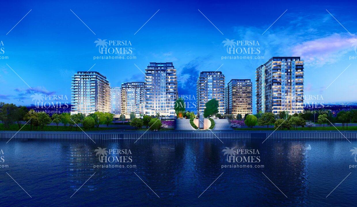 فروش ویژه آپارتمان با منظره دریا در زیتون بورنو استانبول نمای بی نظیر پروژه