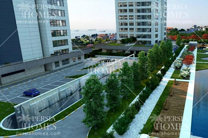 خرید برج مسکونی لاکچری با امکانات کامل در زیتون بورنو استانبول محوطه