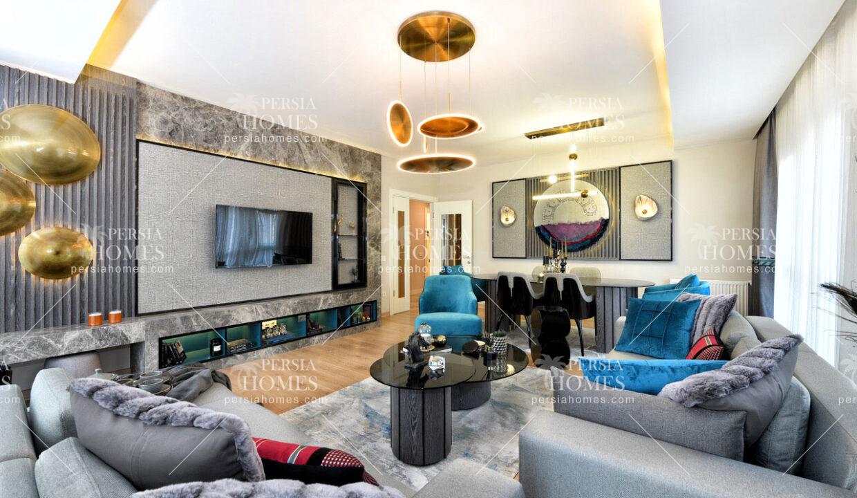 آپارتمان های فروشی ارزان در بیلیک دوزو استانبول سند آماده تحویلسالن