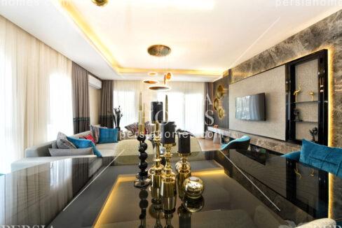 آپارتمان های فروشی ارزان در بیلیک دوزو استانبول سند آماده تحویل سالن
