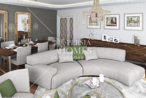 خرید آپارتمان های فروشی در قاضی عثمان پاشا استانبول سالن1