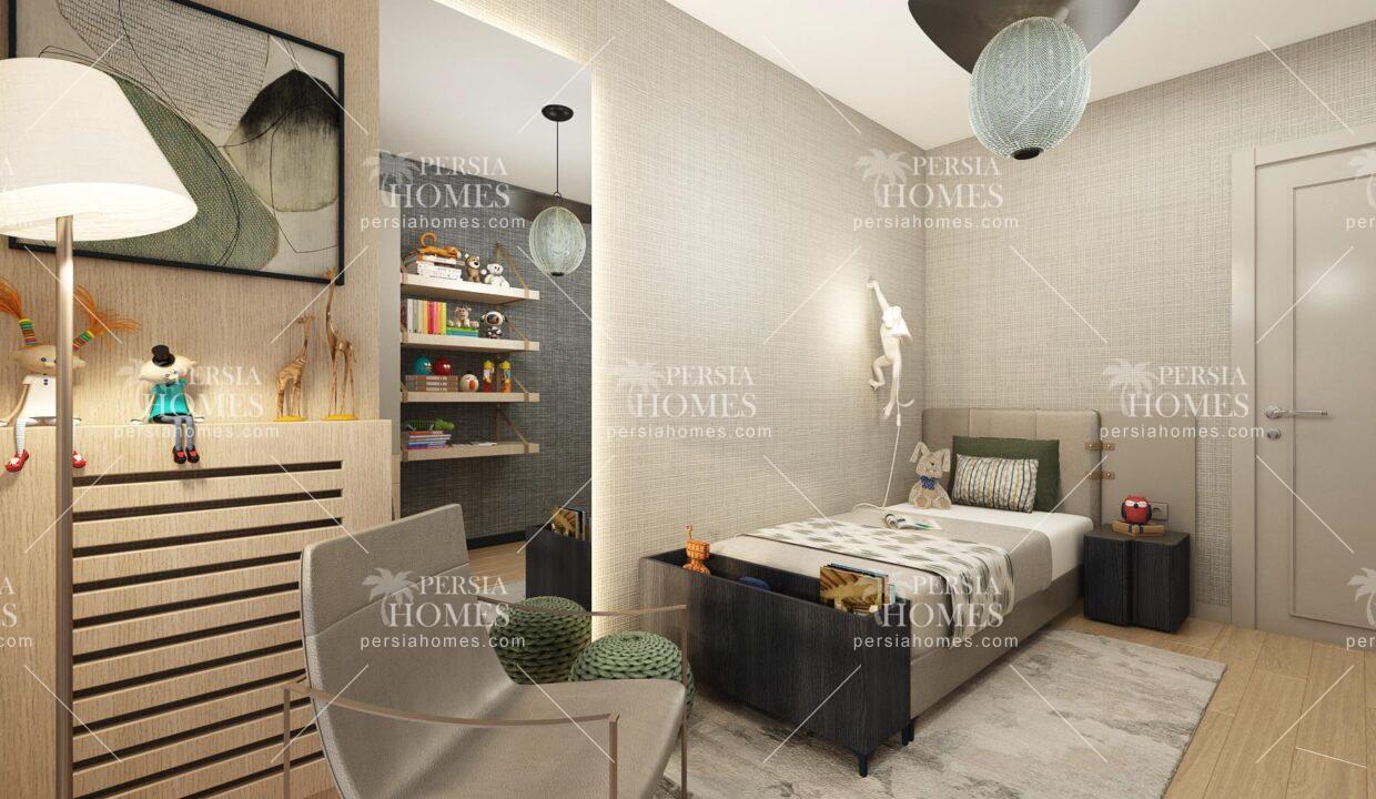 ویژگی های آپارتمان های فروشی لوکس دربیلیک دوزو استانبول اتاق خواب کودک