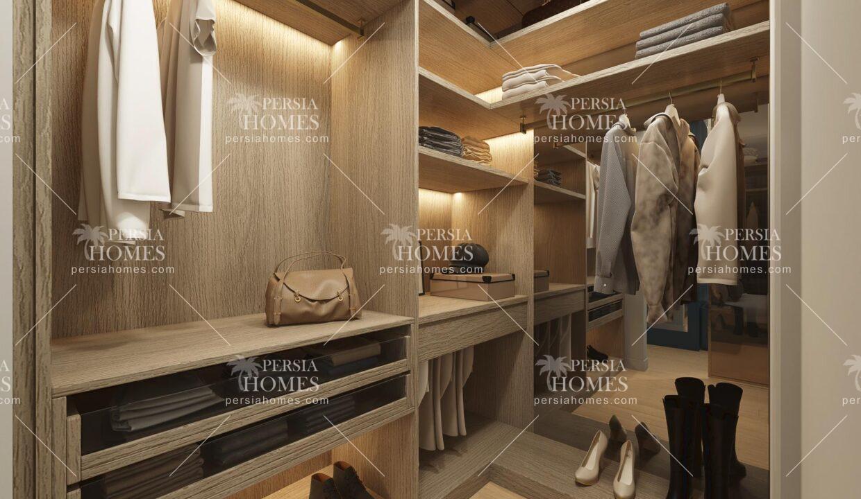 ویژگی های آپارتمان های فروشی لوکس دربیلیک دوزو استانبول اتاق تعویض لباس