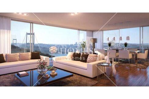 خرید آپارتمان همراه با تابعیت ترکیه در منطقه بیکوز استانبول سالن