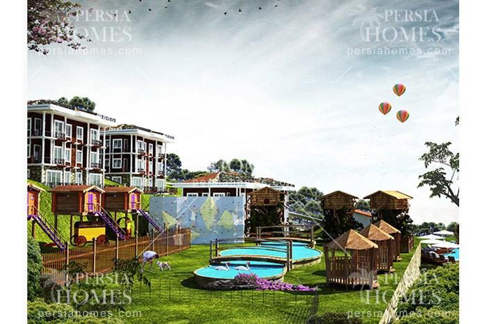 پروژه آپارتمانی برای فروش با موقعیت ویژه در شیله استانبول ترکیه محوطه 2