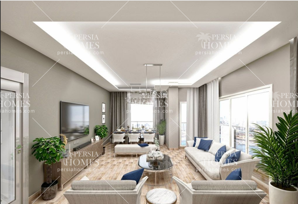 خرید آپارتمان ایرانی پسند بیلیک دوزو خوش آب و هوا در استانبول سالن