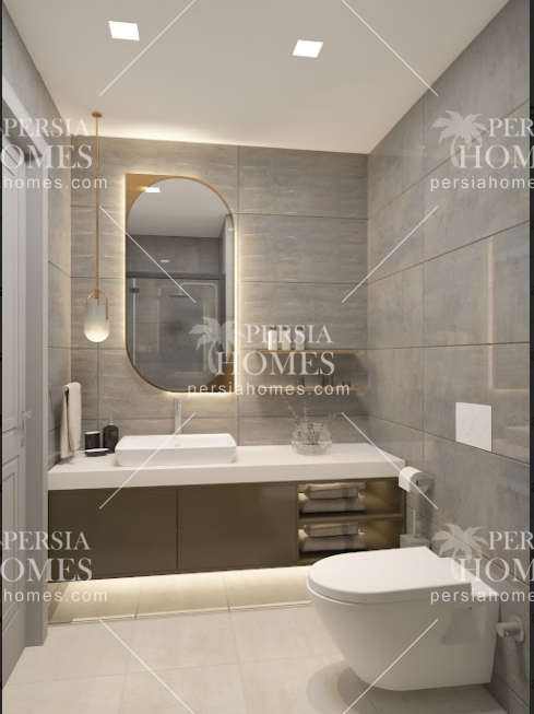 خرید آپارتمان مسکونی اداری در بیلیک دوزو استانبول جهت سرمایه گذاری حمام1