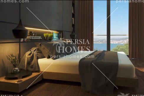خرید آپارتمان از مجموعه ای با امکانات خاص و چشم انداز دریا در بیکوز استانبول اتاق خواب
