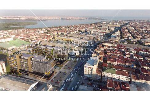 خانه های مسکونی مناسب سرمایه گذاری با چشم انداز دریاچه در آوجیلار استانبول نمای کلی