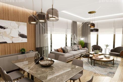 خرید آپارتمان با تسهیلات وام و باز پرداخت آسان در باشاک شهیر استانبول سالن