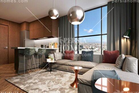 خرید آپارتمان مسکونی اداری در قلب کاییت هانه استانبول سالن