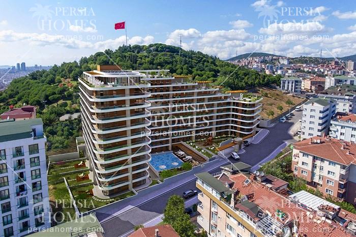 آپارتمان فروشی رو به دریا با تحویل فوری اسناد مالکیت در پندیک استانبول نمای کلی