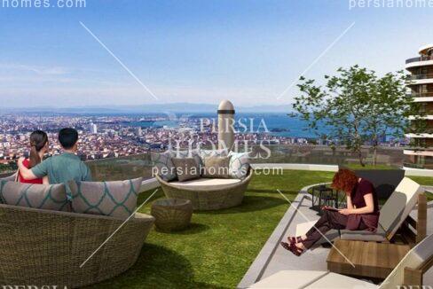 آپارتمان فروشی رو به دریا با تحویل فوری اسناد مالکیت در پندیک استانبول چشم انداز