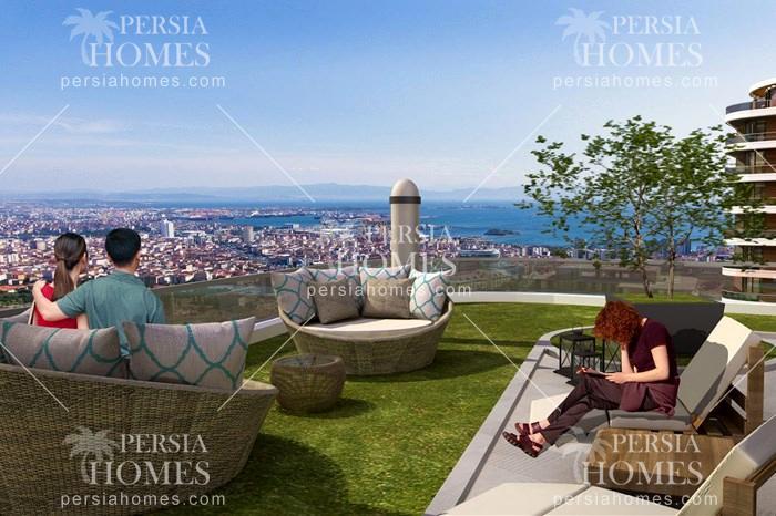 آپارتمان فروشی رو به دریا با تحویل فوری اسناد مالکیت در پندیک استانبول چشم انداز
