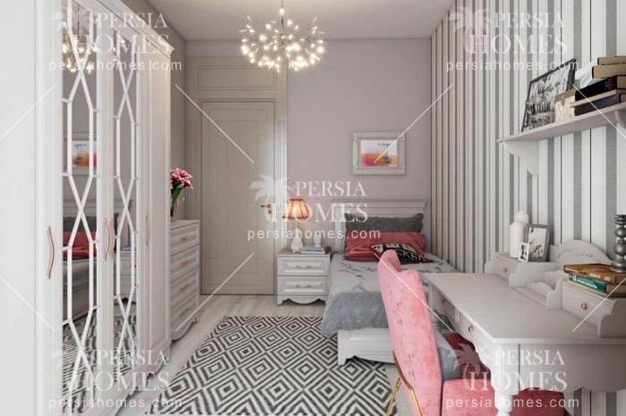 فروش آپارتمان های جادار مناسب خانواده در بیلیک دوزو استانبول اتاق خواب