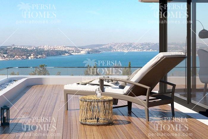 خرید آپارتمان از مجموعه ای با امکانات خاص و چشم انداز دریا در بیکوز استانبول چشم انداز