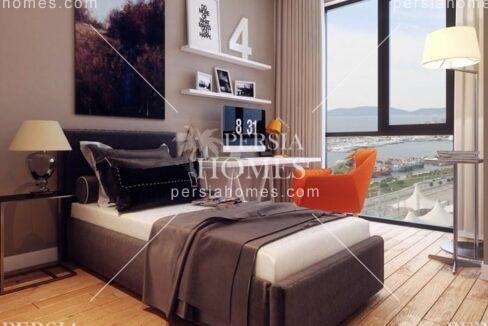 خرید آپارتمان های مدرن در منطقه ساحلی پندیک استانبول اتاق خواب