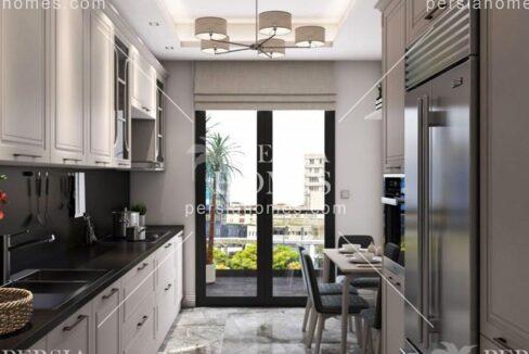 فروش آپارتمان های جادار مناسب خانواده در بیلیک دوزو استانبول آشپزخانه