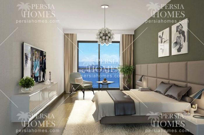 خرید آپارتمان با تسهیلات کامل و چشم انداز دریا در مال تپه استانبول اتاق خواب