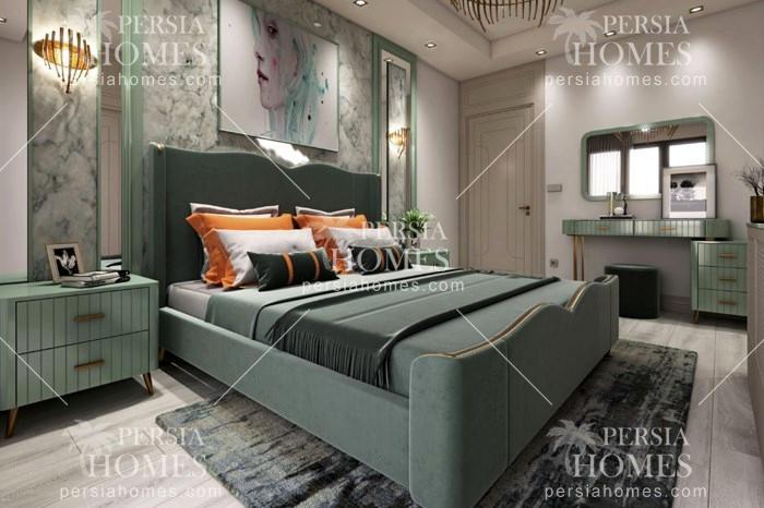 خرید خانه های نورگیر با فضای سبز در بیلیک دوزو استانبول ترکیه اتاق خواب