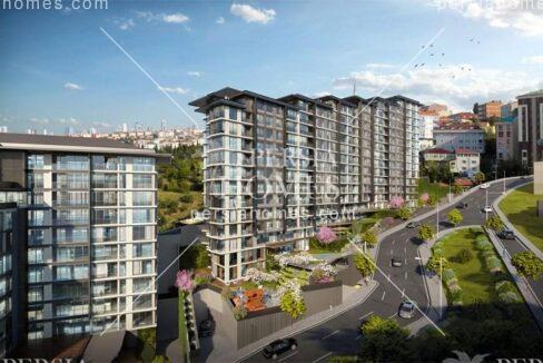 فروش آپارتمان خوش نقشه و نورگیر در ایوپ استانبول نمای کلی