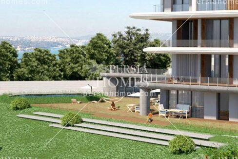 خرید آپارتمان از مجموعه ای با امکانات خاص و چشم انداز دریا در بیکوز استانبول محوطه