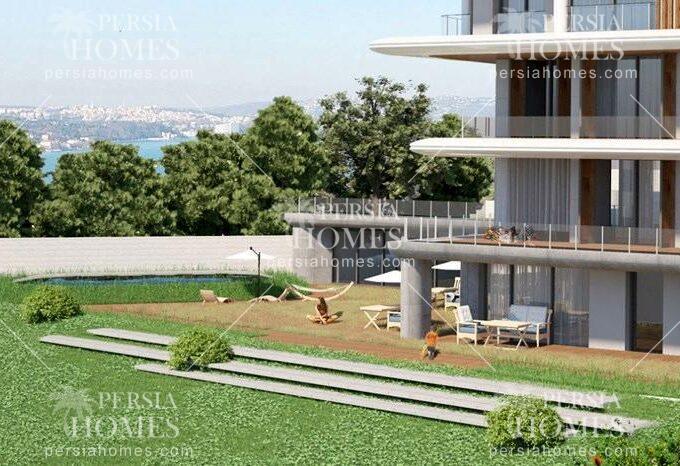 خرید آپارتمان از مجموعه ای با امکانات خاص و چشم انداز دریا در بیکوز استانبول محوطه