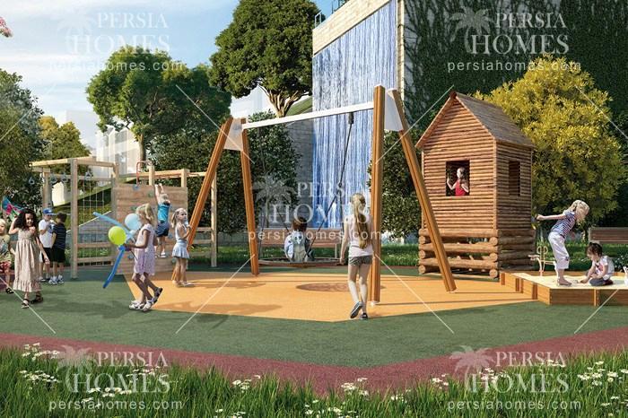 فروش آپارتمان های مسکونی و تجاری با کانسپت معماری سبز در قاضی عثمان پاشا استانبول پارک بازی کودکان