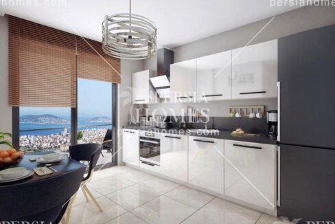 خرید آپارتمان مسکونی و تجاری مجهز به سیستم مدیریت هوشمند در کارتال استانبول آشپزخانه