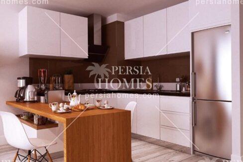 خرید آپارتمان اداری و تجاری با مواد و مصالح درجه یک در باجیلار استانبول آشپزخانه