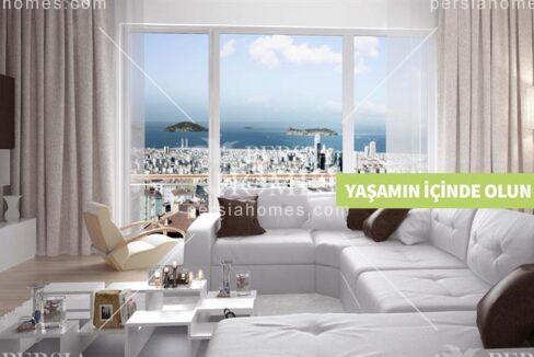 فروش آپارتمان با دسترسی نزدیک به بزرگراه اصلی در کارتال استانبول سالن