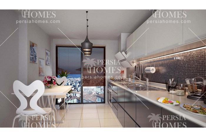 خرید آپارتمان ملکی با امتیاز منظره جزایر دریای مرمره در کارتال استانبول آشپزخانه