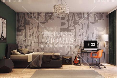 آپارتمان هایی برای فروش با ارزش دهی به جزئیات معماری در پندیک استانبول اتاق خواب