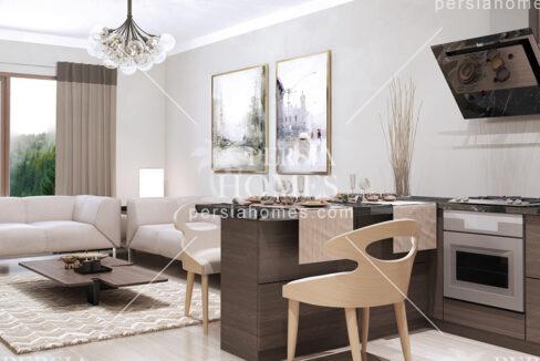 خرید آپارتمان لوکس با معماری حرفه ای در پندیک استانبول سالن 1