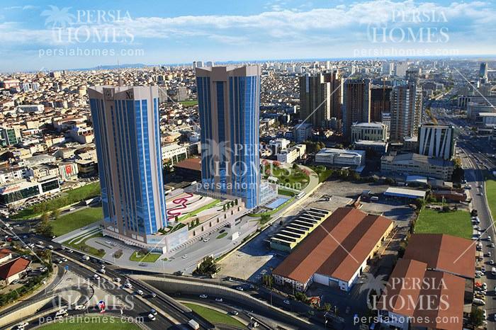 فروش آپارتمان پنت هاوس با منظره دریا در باجیلار استانبول نمای بیرونی 2