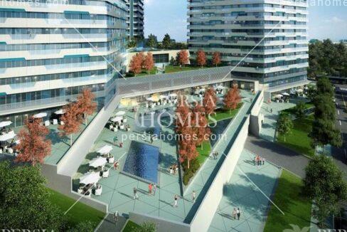 خرید آپارتمان مجهز به پانل خورشیدی جهت صرفه جویی انرژی در کادیکوی استانبول محوطه