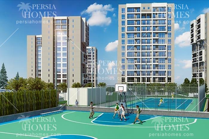 فروش منازل مدرن با هدف راحتی و آسایش خانواده ها در سنجاک تپه استانبول زمین بسکتبال