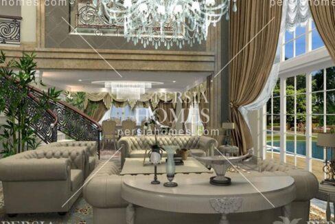 خرید ویلاهای لوکس با معماری داخلی به سلیقه خریدار در بویوک چکمجه استانبول سالن 3
