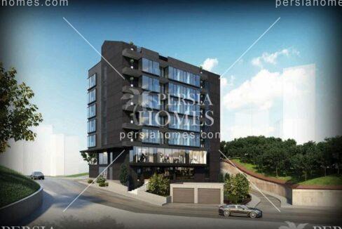 خرید آپارتمان مسکونی و تجاری با اجرای جزئیات معماری در شیشلی استانبول نمای بیرونی