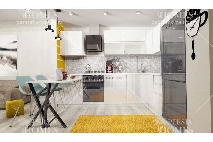 خرید آپارتمان مجهز به پانل خورشیدی جهت صرفه جویی انرژی در کادیکوی استانبول آشپزخانه