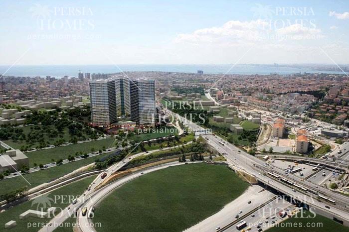 خرید آپارتمان مجهز به پانل خورشیدی جهت صرفه جویی انرژی در کادیکوی استانبول نمای کلی