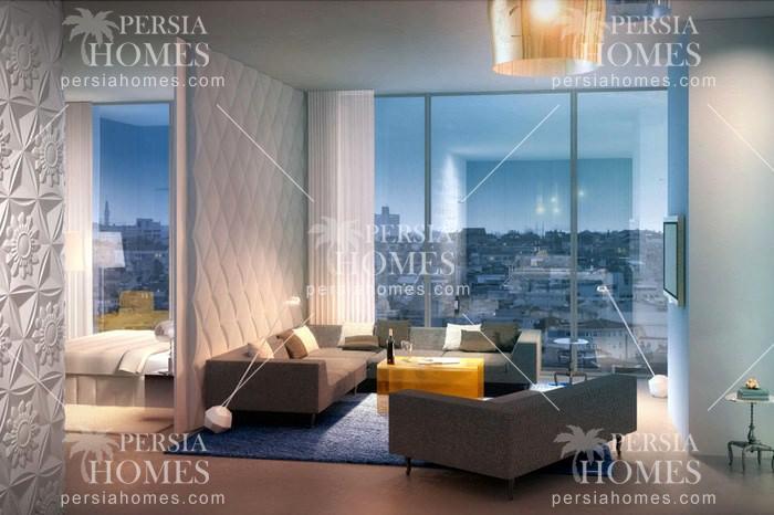 خرید آپارتمان لوکس با امکانات کامل در یکی از پروژه های نماد شیشلی استانبول سالن