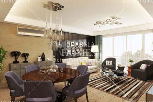 خرید آپارتمان با امتیاز تنوع طراحی پلان های مختلف در بیلیک دوزو استانبول سالن