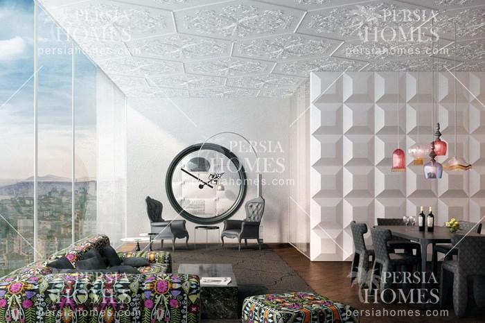 خرید آپارتمان لوکس با امکانات کامل در یکی از پروژه های نماد شیشلی استانبول سالن 3