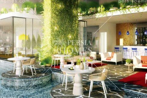 خرید آپارتمان لوکس با امکانات کامل در یکی از پروژه های نماد شیشلی استانبول کافه تریا