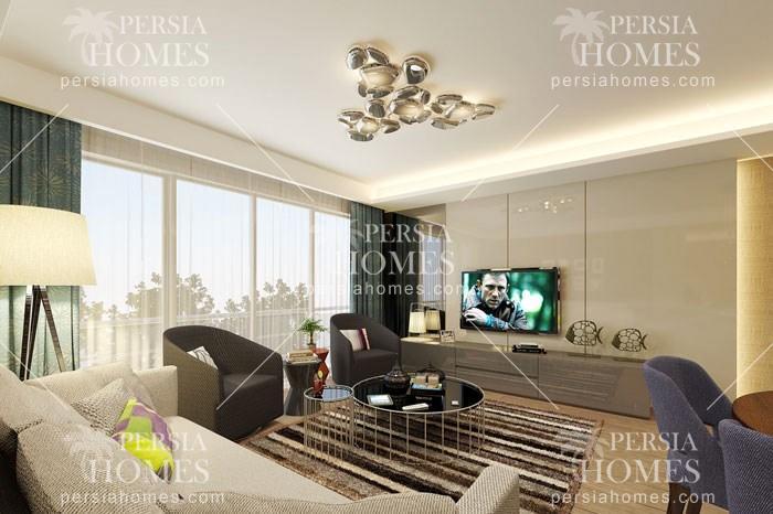 خرید آپارتمان با امتیاز تنوع طراحی پلان های مختلف در بیلیک دوزو استانبول سالن 2